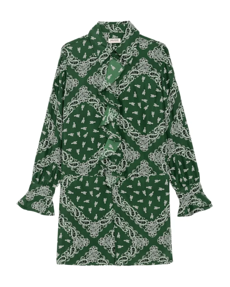 Zadig & Voltaire Kleid Rhelyne 100% Seide Grün