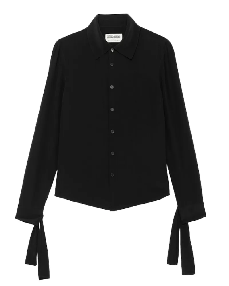 Zadig & Voltaire Turma Bluse 100% Seide Schwarz