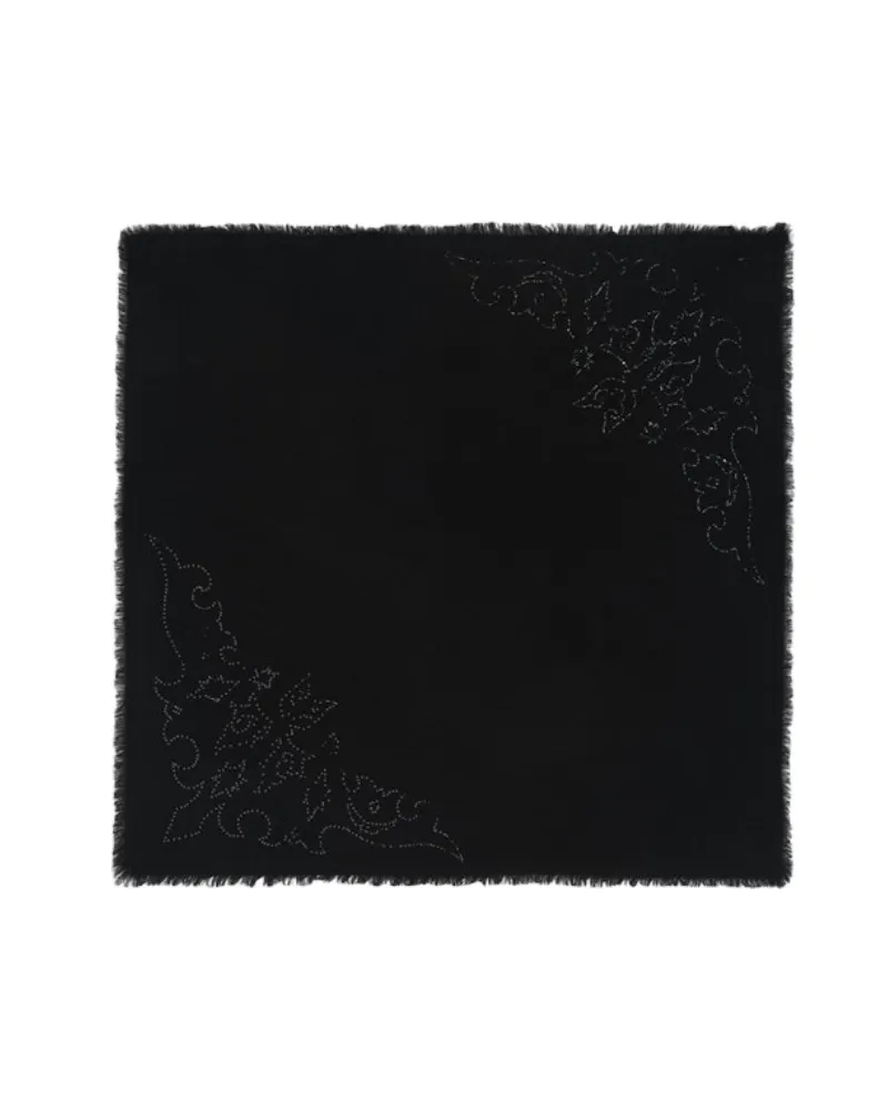 Zadig & Voltaire Stevie Strass Western Schal 90 Schwarz