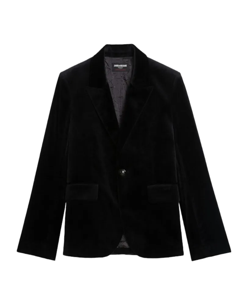 Zadig & Voltaire Blazer Vavy Samt Schwarz