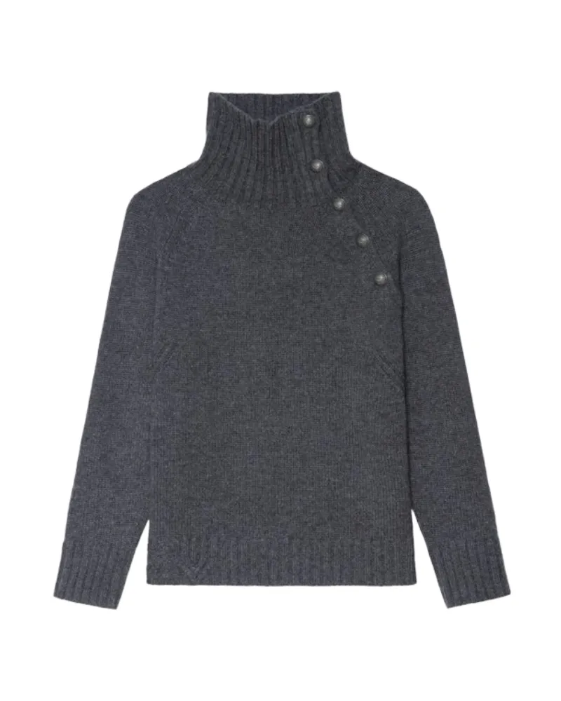 Zadig & Voltaire Pullover Mora 100% Kaschmir Grau