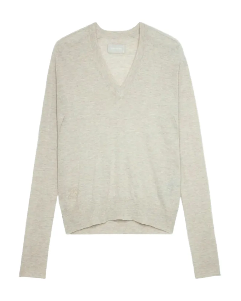 Zadig & Voltaire Pullover River 100% Kaschmir Weiß