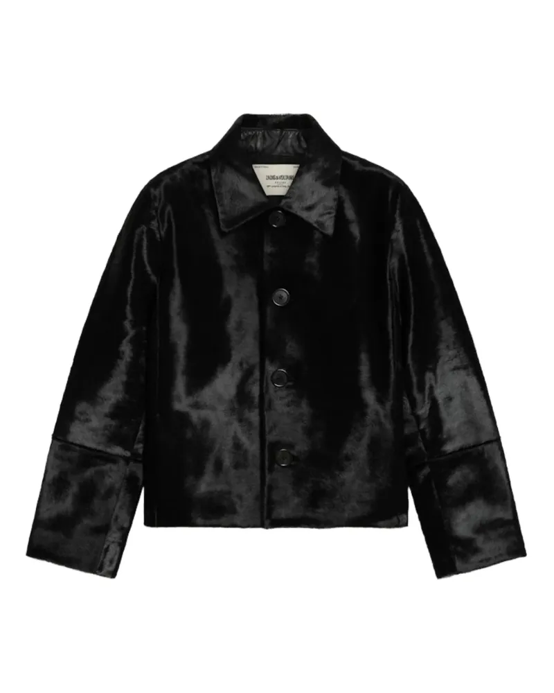Zadig & Voltaire Lessa Jacke Leder Schwarz