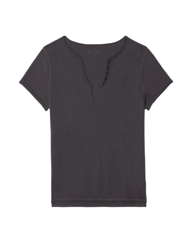 Zadig & Voltaire Henley-Shirt Tuni Braun