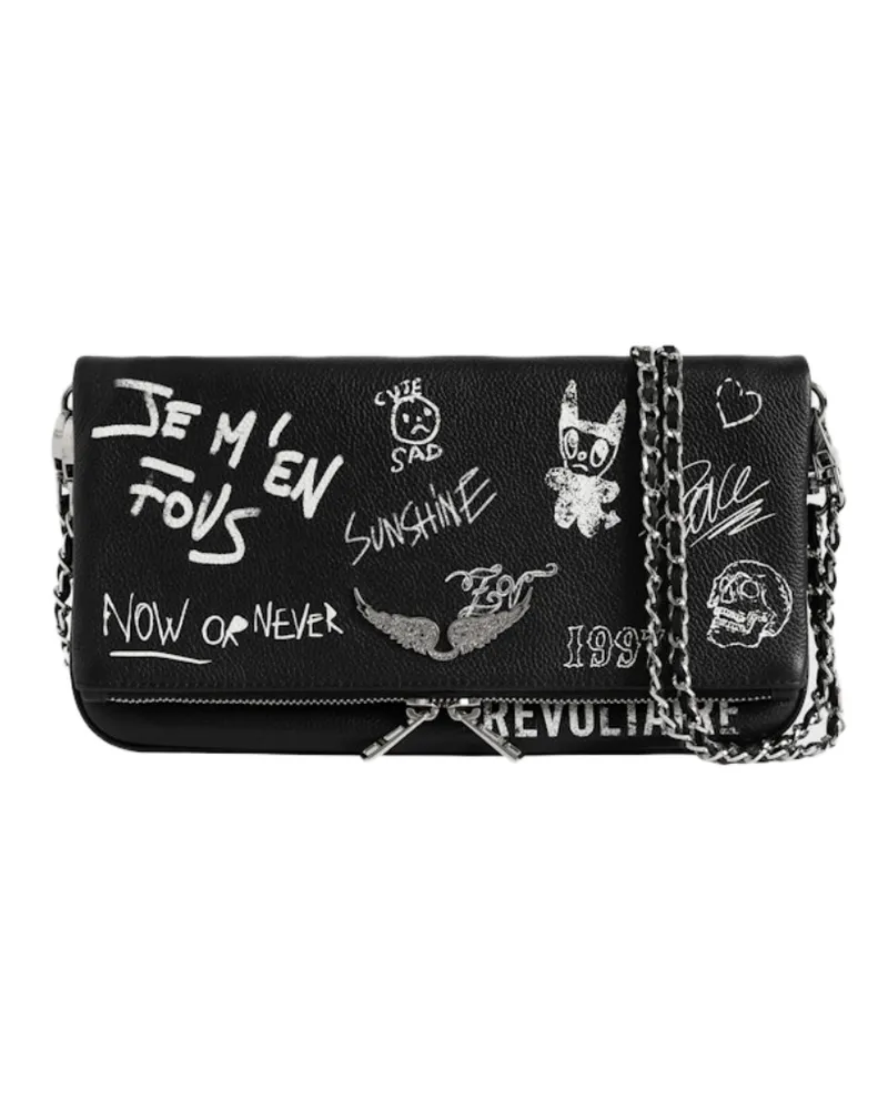 Zadig & Voltaire Clutch Rock Arty Tag Schwarz