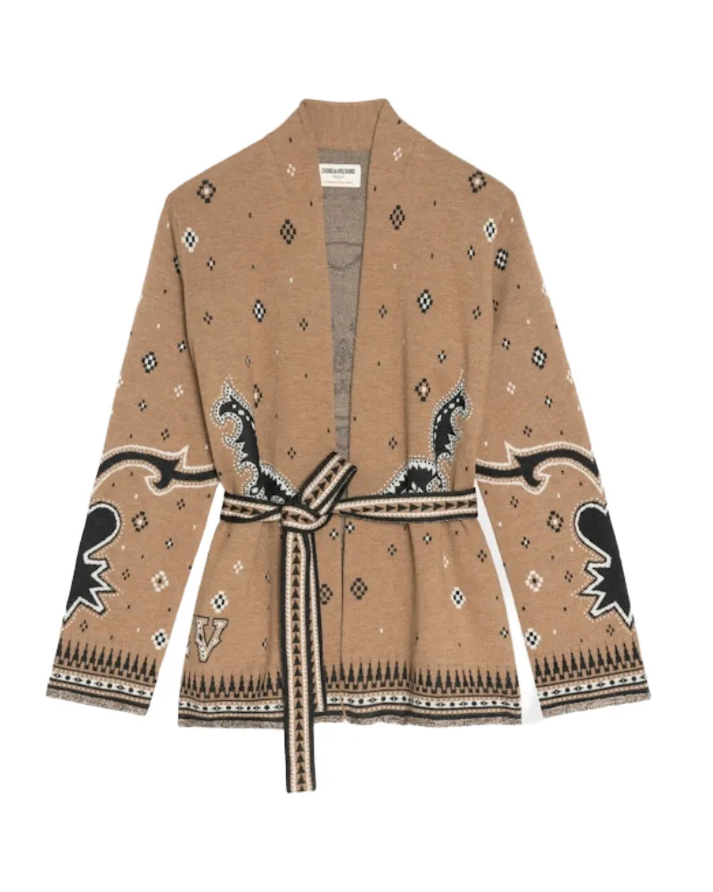 Zadig & Voltaire Cardigan Kala 100% Merinowolle Braun