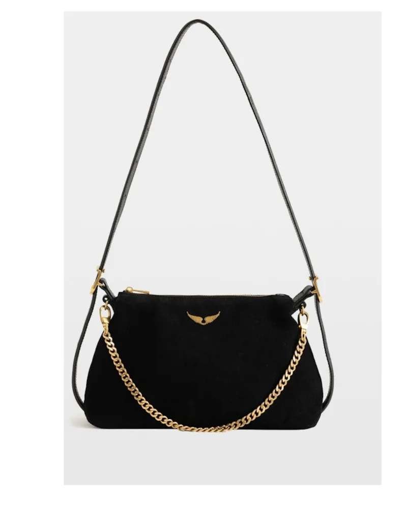 Zadig & Voltaire Jim Mini Suede Tasche Schwarz