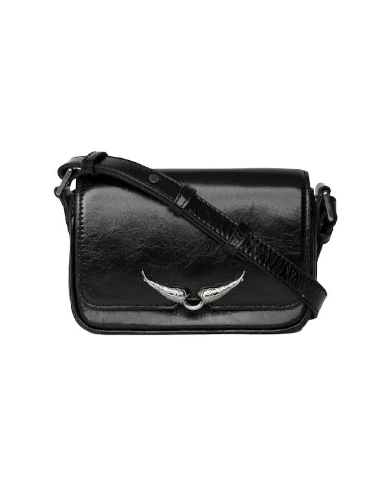 Zadig & Voltaire Le Zazi Vintage Patent Tasche Schwarz