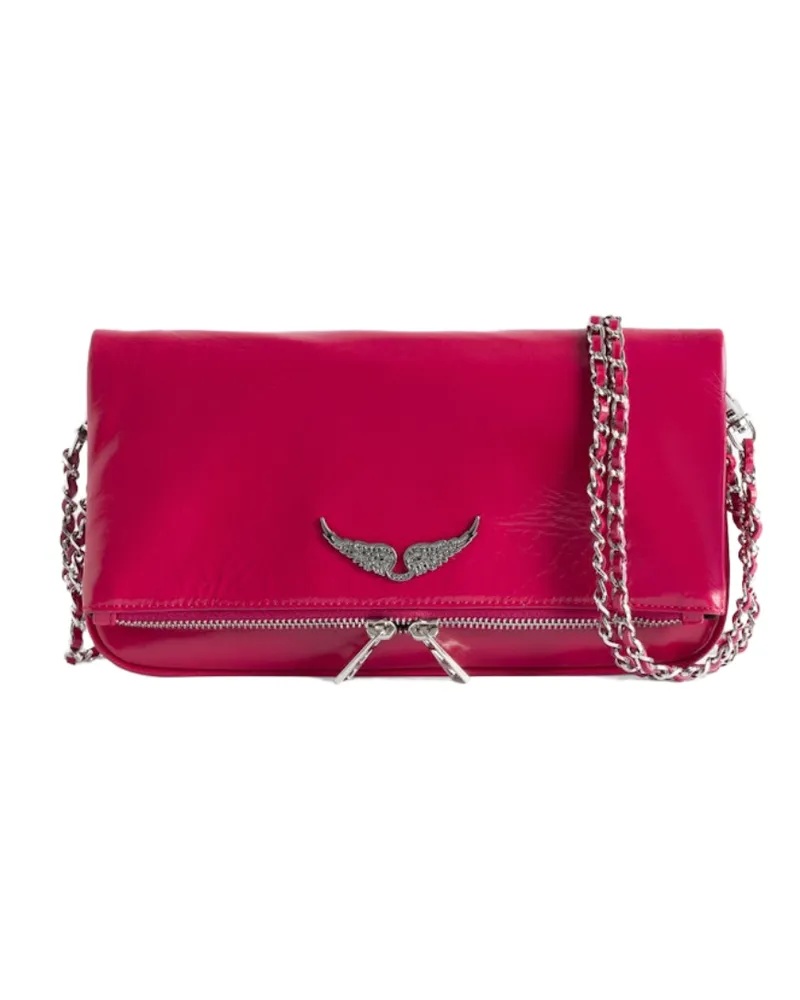 Zadig & Voltaire Clutch Rock Vintage Patent Rosa