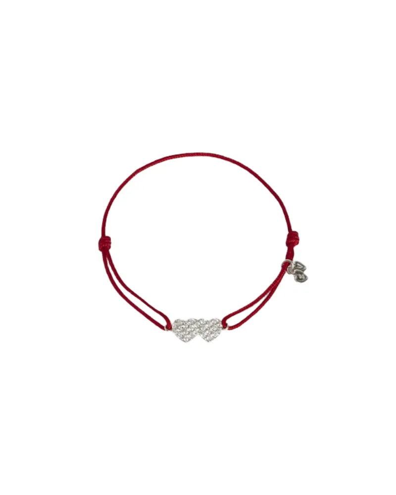 Zadig & Voltaire Armband Zadig Link Heart Strass Rot