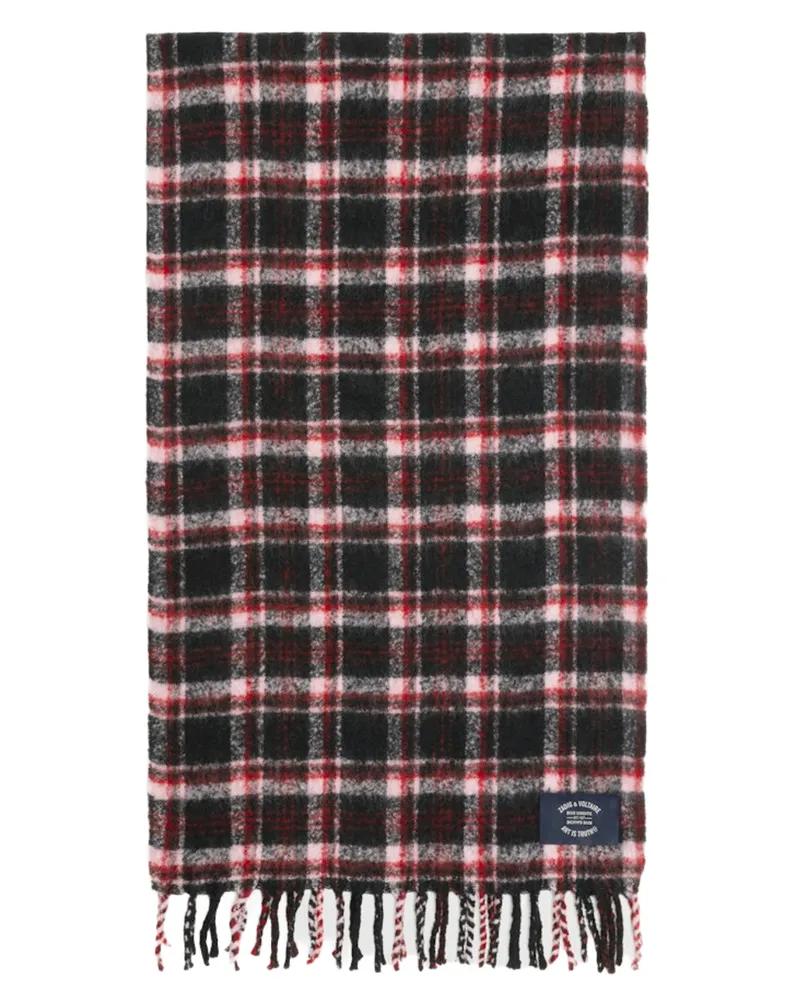 Zadig & Voltaire Schale Joan Tartan Grau