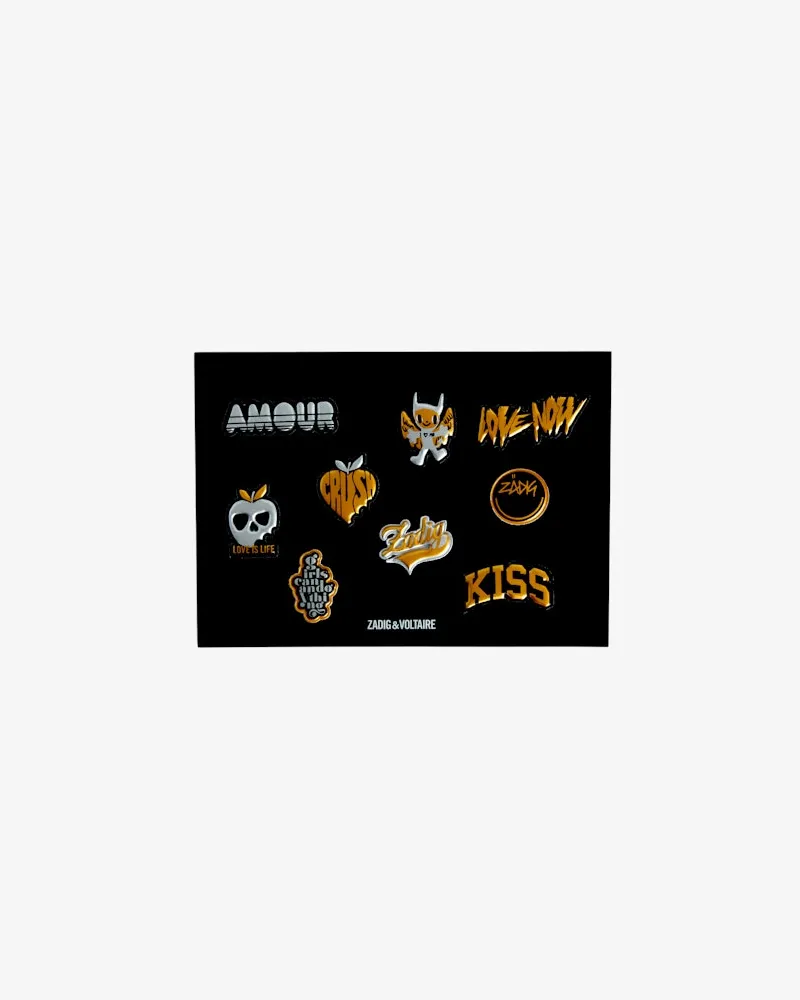 Zadig & Voltaire Stickers Metal Icons Gold
