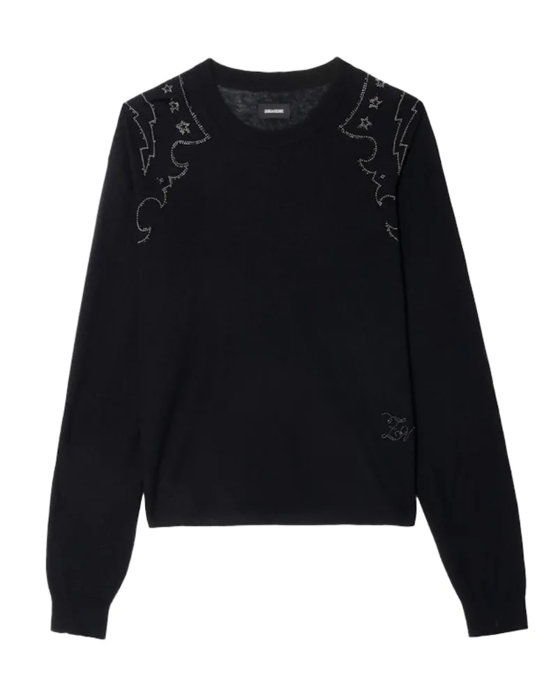 Zadig & Voltaire Pullover Swapy 100% Kaschmir Schwarz