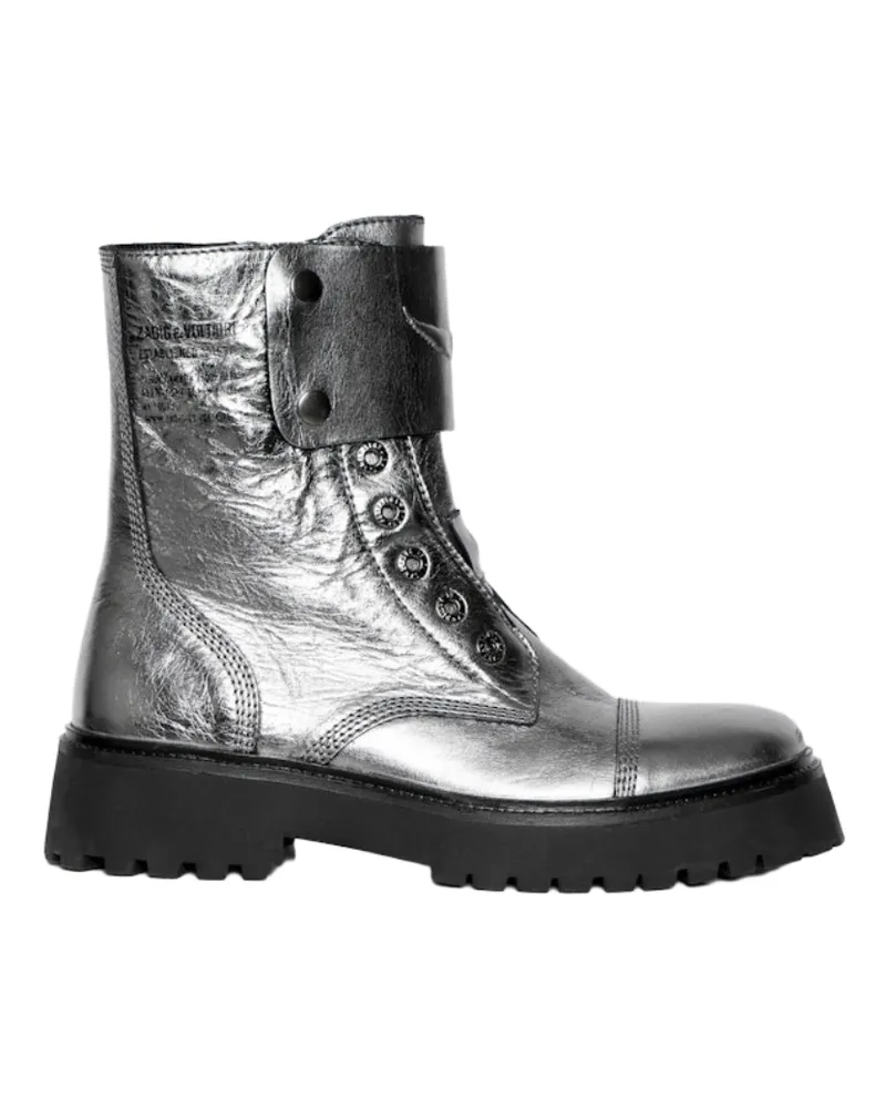 Zadig & Voltaire Stiefeletten Joe Fast Vintage Metal Grau