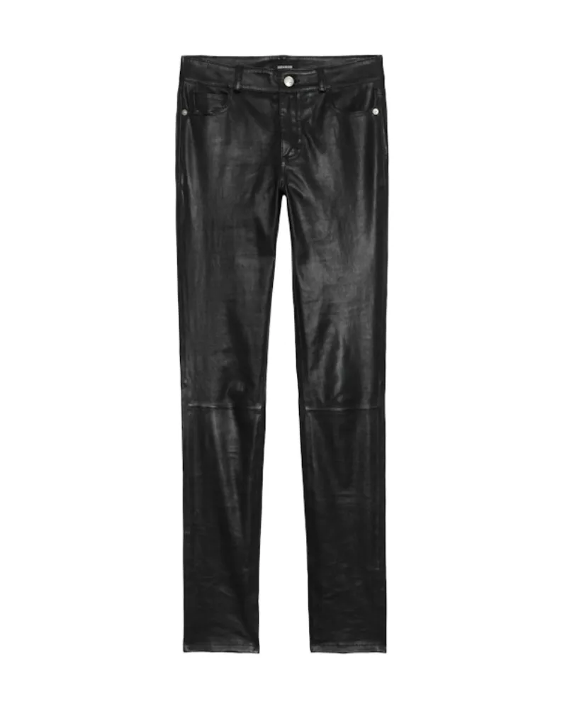 Zadig & Voltaire Hose Phlame 100% Leder Schwarz