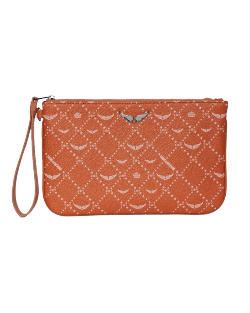 Zadig & Voltaire Pochette Z Pouch Monogram Orange