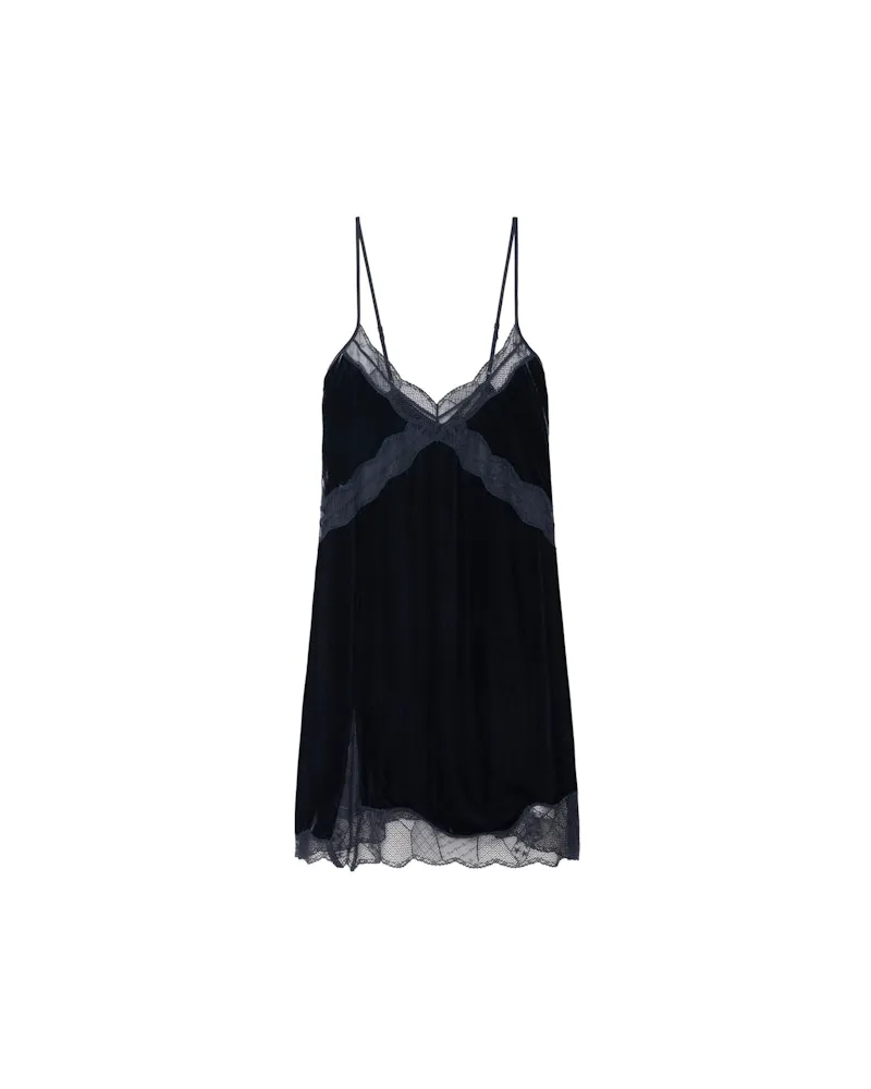 Zadig & Voltaire Kleid Rishi Samt Blau