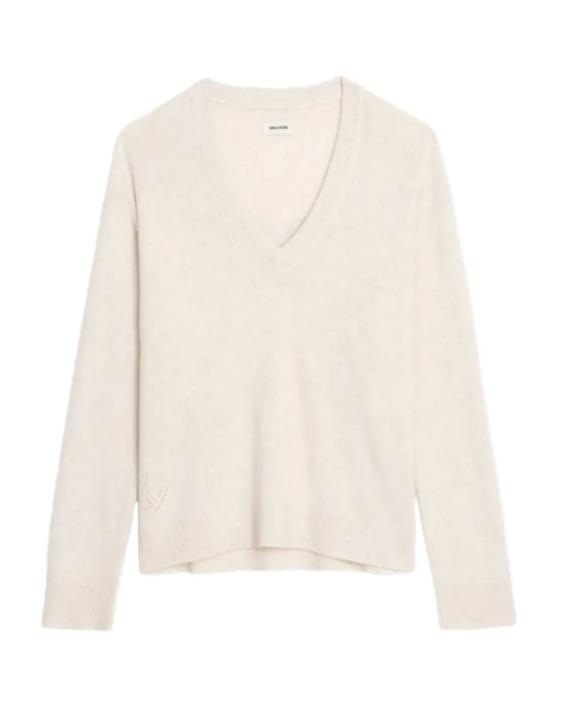 Zadig & Voltaire Pullover Mikyz 100% Kaschmir Weiß