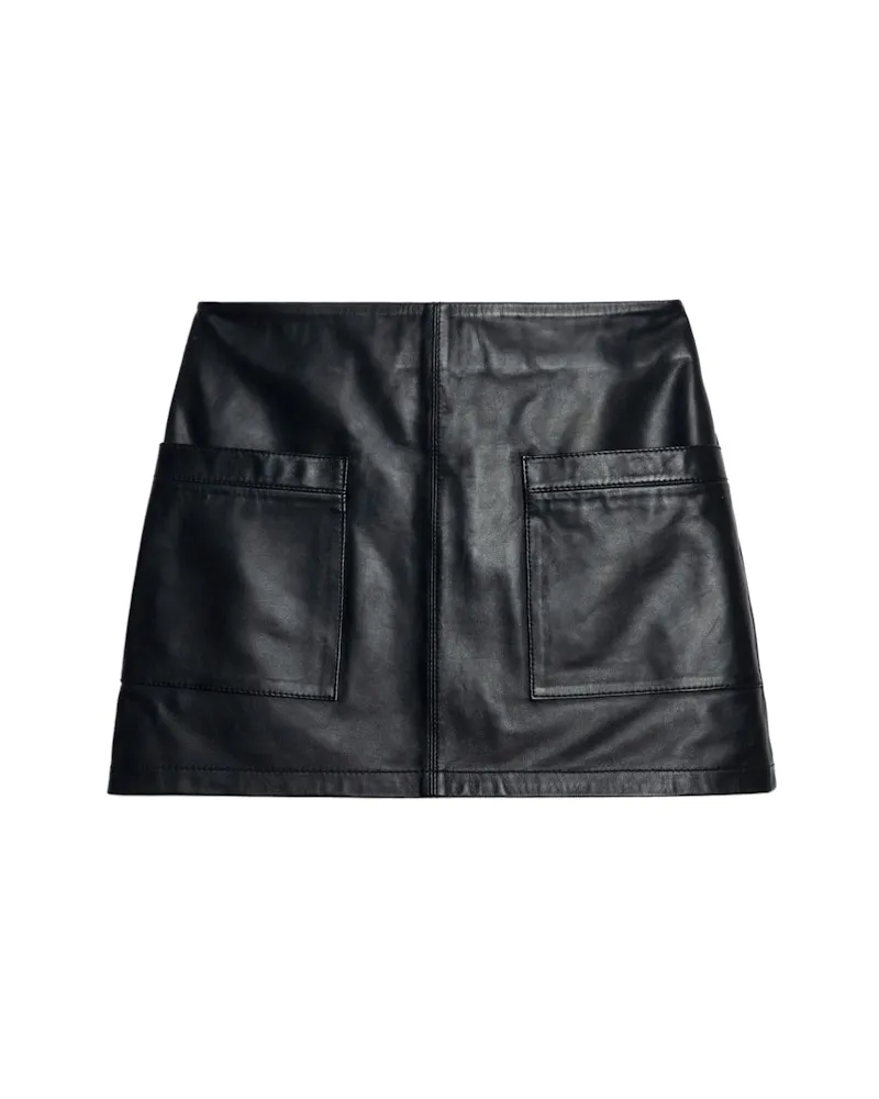 Zadig & Voltaire Jupe Jaime 100% Leder Schwarz