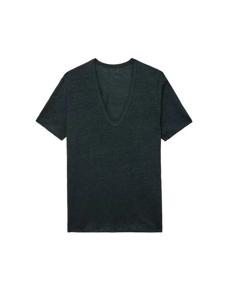 Zadig & Voltaire T-shirt Wassa 100% Leinen Nori