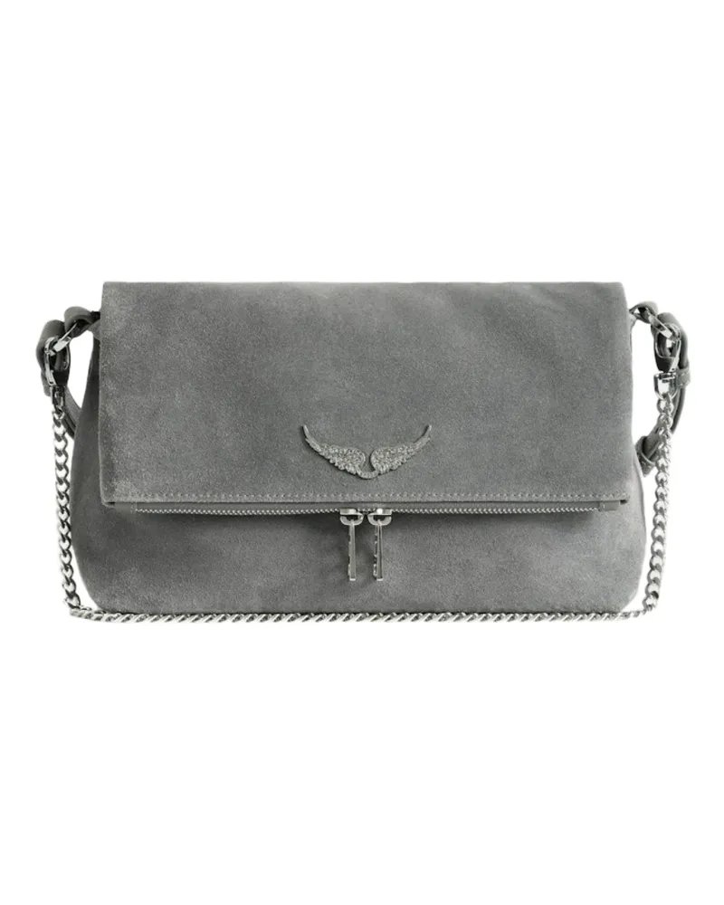 Zadig & Voltaire Rocky II Tasche Aus Wildleder Grau