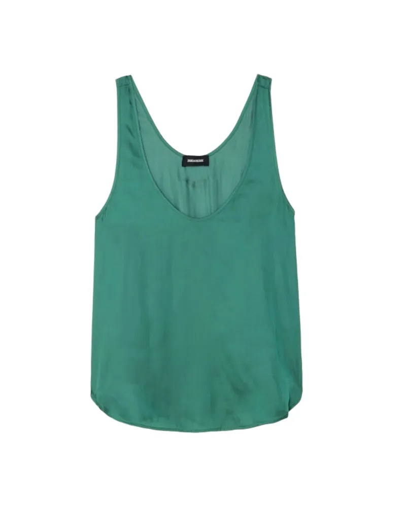 Zadig & Voltaire Top Tarys Satin Grün