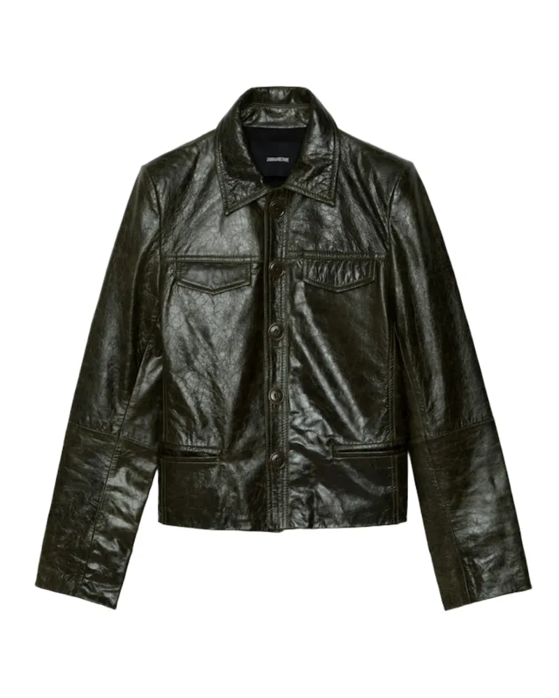 Zadig & Voltaire Jacke Liam Leder Grün