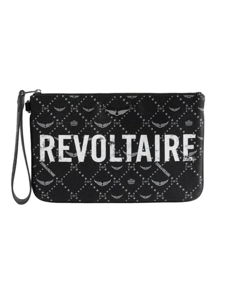 Zadig & Voltaire Clutch Z Pouch Revoltaire Schwarz
