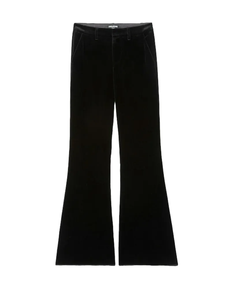 Zadig & Voltaire Hose Prevy Velours Schwarz
