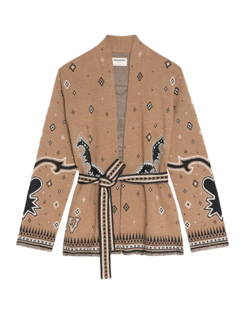 Zadig & Voltaire Cardigan Kala 100% Merinowolle Braun