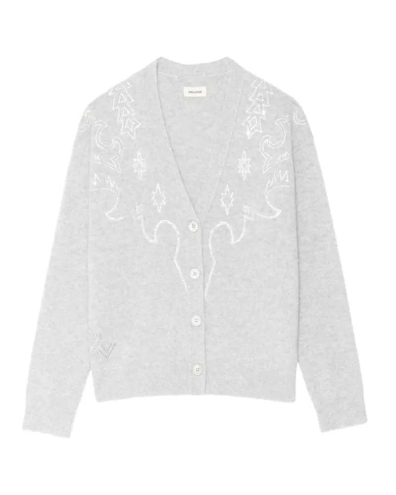 Zadig & Voltaire Cardigan Mirkaz 100% Kaschmir Grau