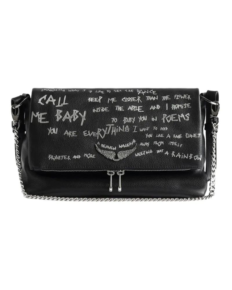 Zadig & Voltaire Tasche Rocky II Graffiti Schwarz