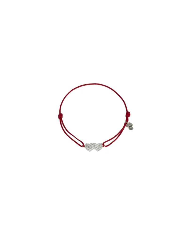 Zadig & Voltaire Armband Zadig Link Heart Strass Rot