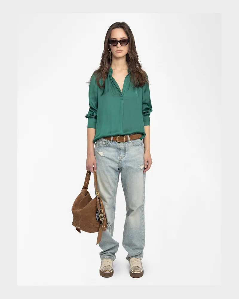 Zadig & Voltaire Bluse Tink Satin Emerald