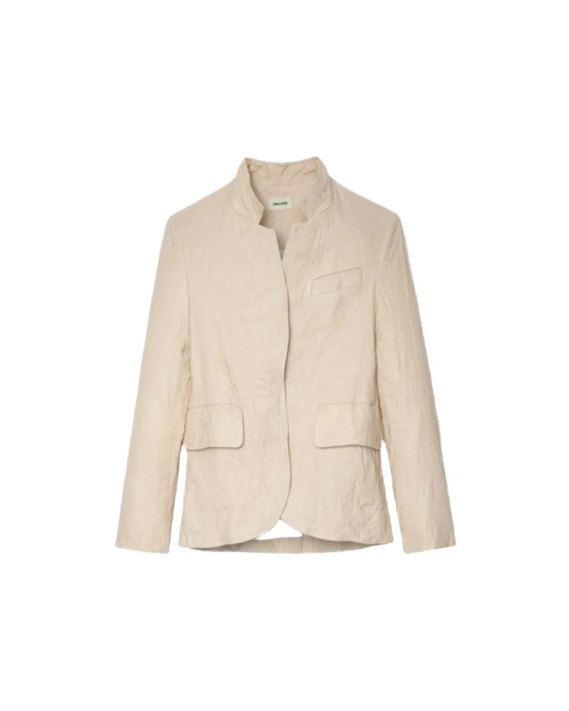 Zadig & Voltaire Blazer Verys Geknittertes Leder Rosa