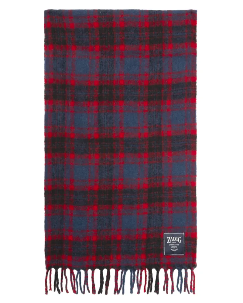 Zadig & Voltaire Schale Joan Tartan Rot