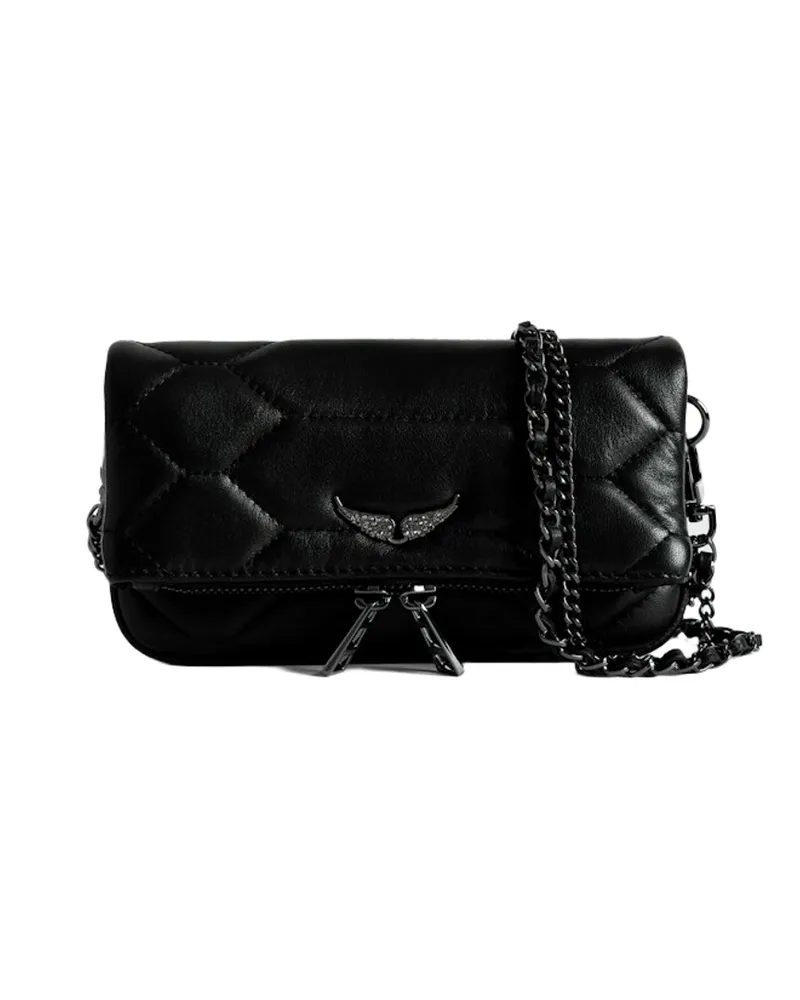 Zadig & Voltaire Rock Mini Gesteppte Clutch Schwarz