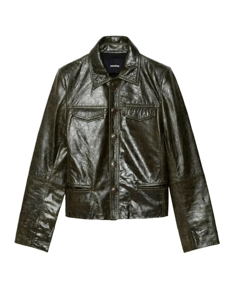 Zadig & Voltaire Jacke Liam Leder Grün