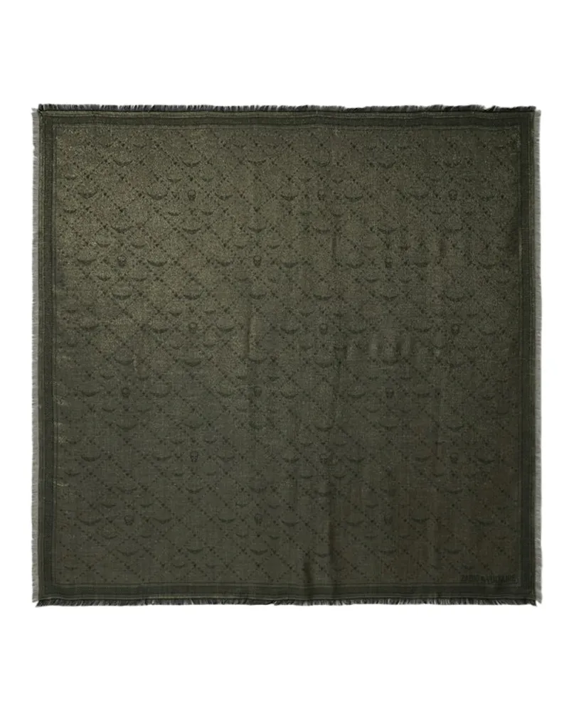 Zadig & Voltaire Schal Glenn Metallisiertes Monogramm 135 Grau