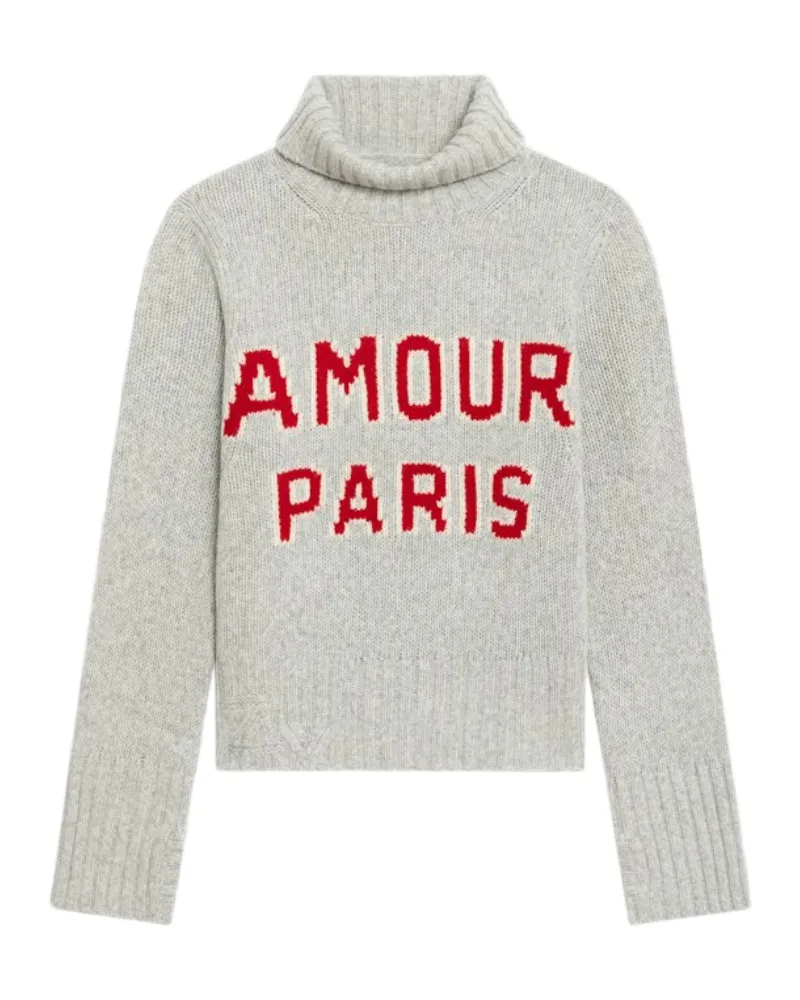 Zadig & Voltaire Nalma Pullover 100% Merinowolle Grau