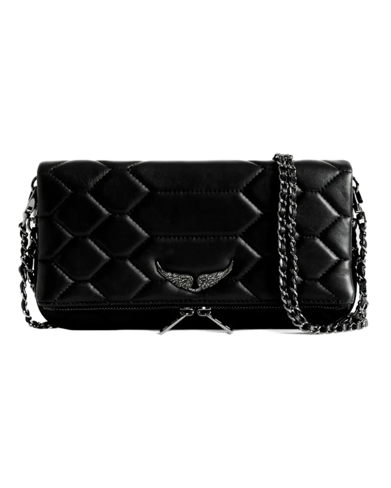Zadig & Voltaire Gesteppte Rock Clutch Schwarz