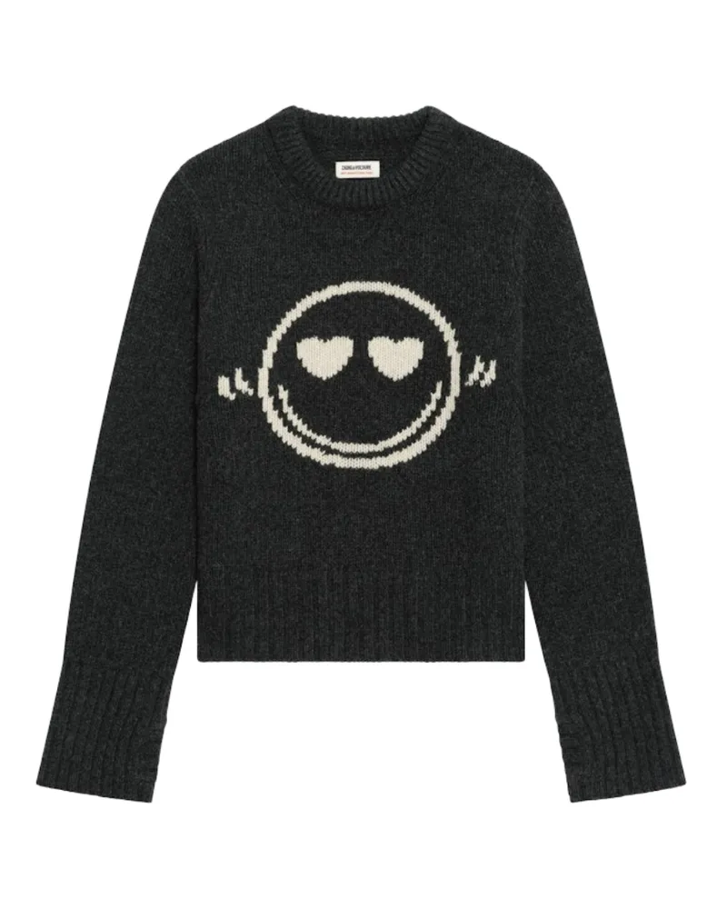Zadig & Voltaire Malty Pullover 100% Merinowolle Grau