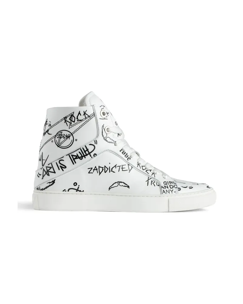 Zadig & Voltaire Hohe Sneakers Zv1747 High Flash Wit
