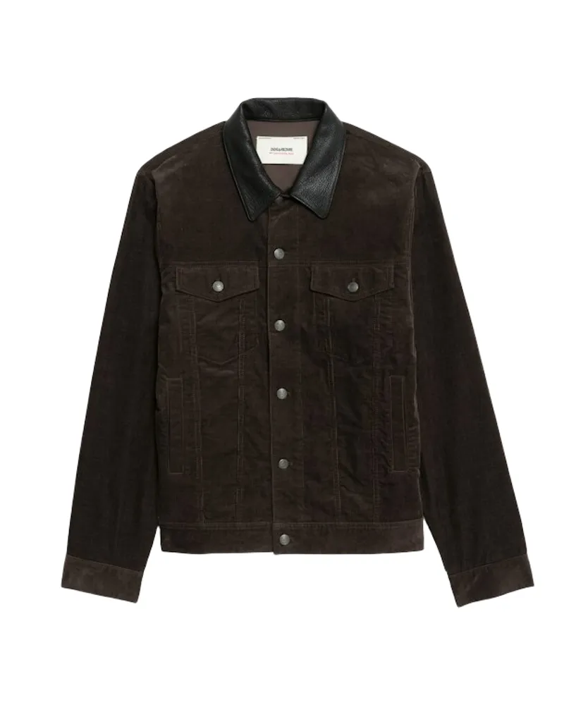 Zadig & Voltaire Bases Jacke Samt Braun