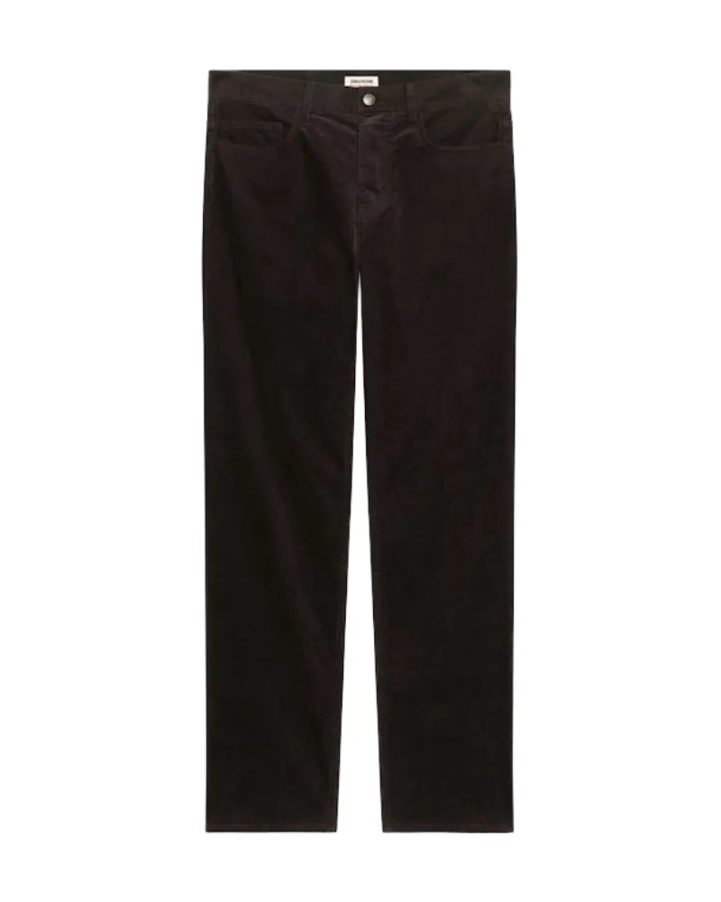 Zadig & Voltaire Steeve Hose Samt Braun