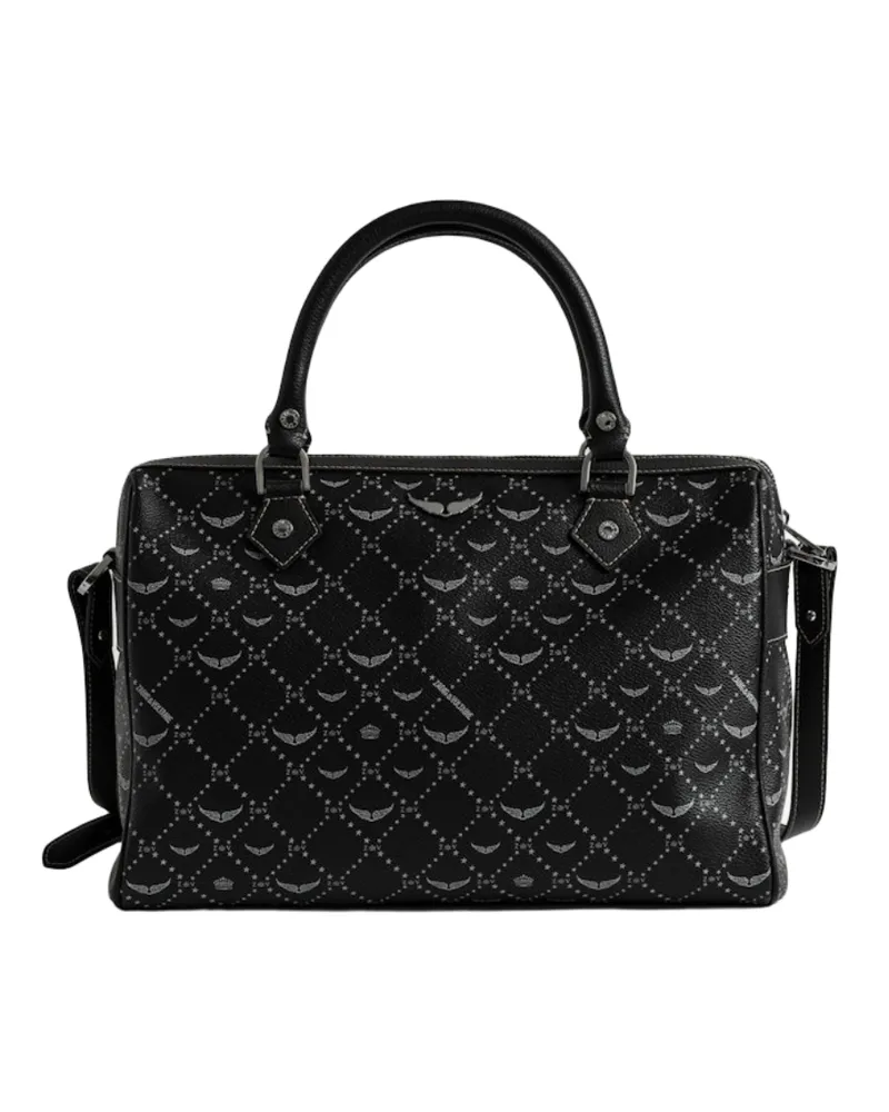 Zadig & Voltaire Sunny Medium Vibe Monogram Tasche Schwarz