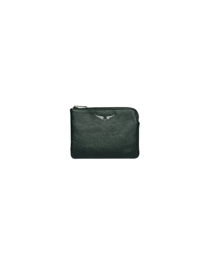 Zadig & Voltaire Kartenetui Mini Uma Wings Schwarz