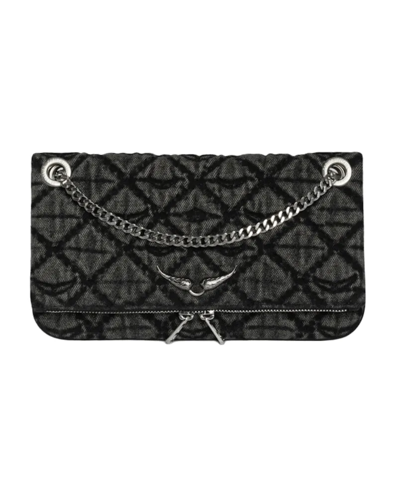 Zadig & Voltaire Clutch Rock II Monogram Grau