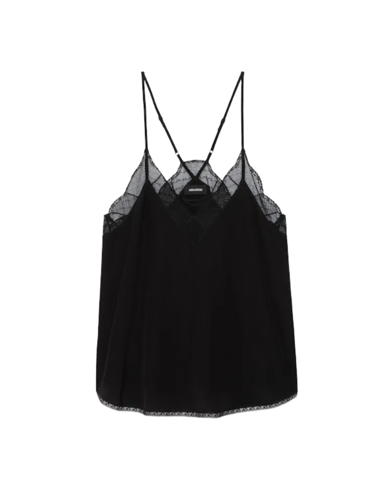 Zadig & Voltaire Christy Caraco 100% Seide Schwarz