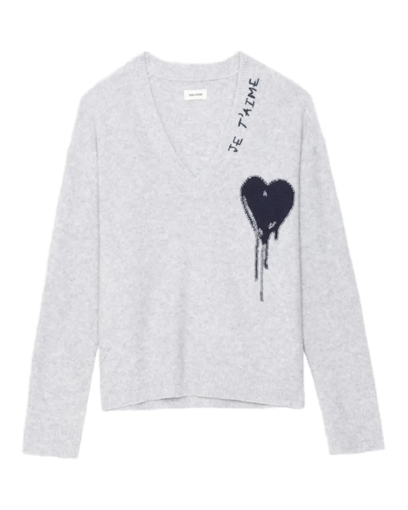 Zadig & Voltaire Pullover Mikyz 100% Kaschmir Grau